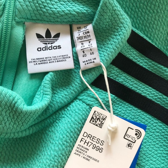 Adidas Originals Green Three Stripe Dress - Picture 5 of 8